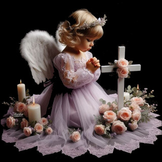 Angyal gyertyával
